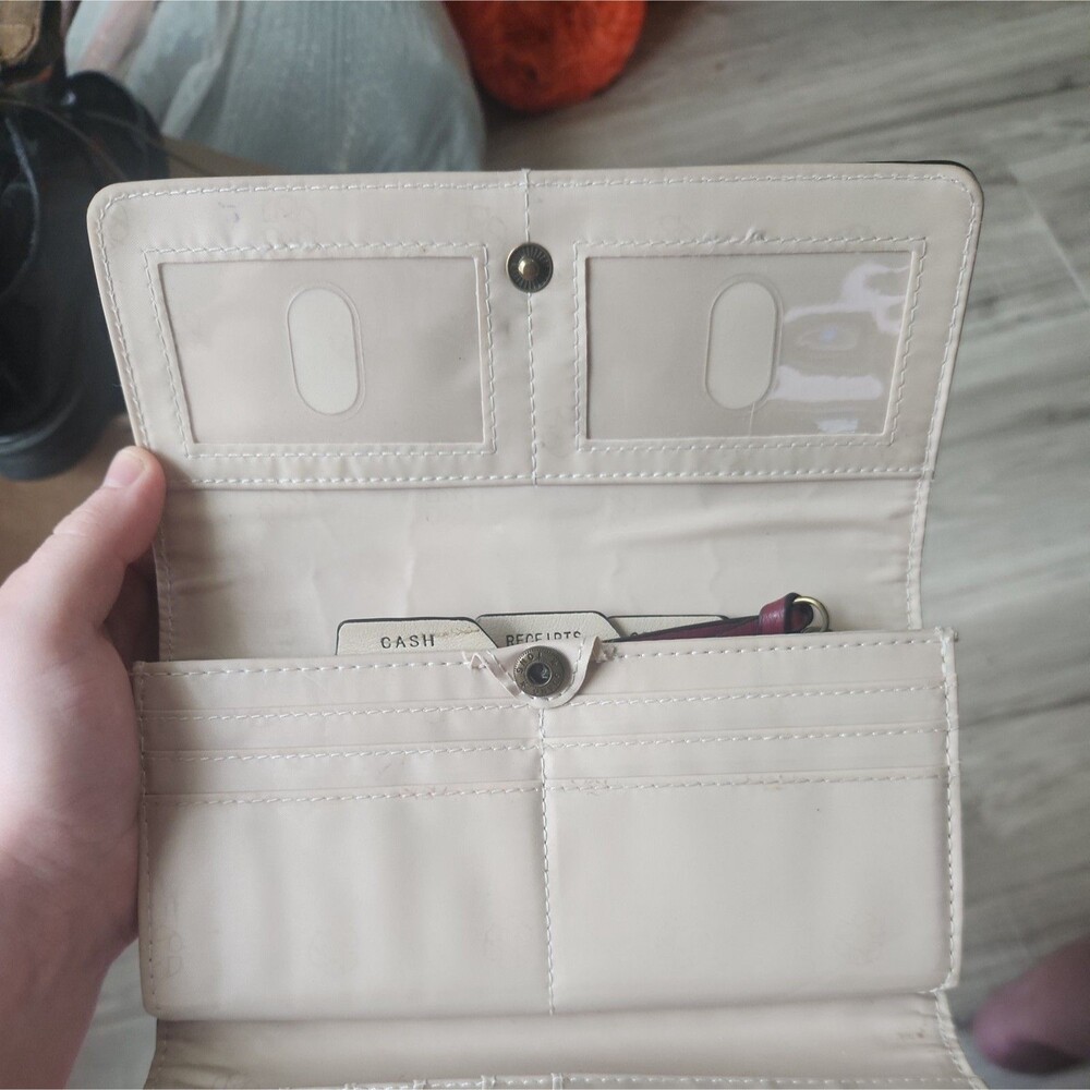 Sonoma Keelan RFID Filemaster Wallet Wine Red Button Zip Organizer Clutch - Picture 3 of 7